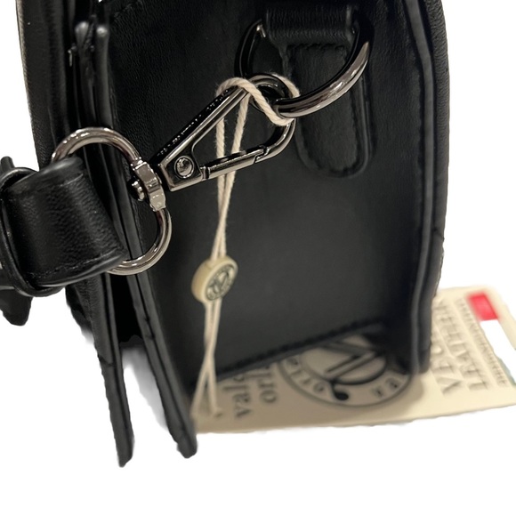 NWT Black Valentino Orlandi Crossbody Vegan Leather Hand Crafted - Picture 7 of 14